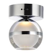 ET2 Swank 4-3/4" Wide LED Ceiling / Wall Light with Acrylic Orb Shade Polished Chrome