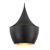 Eurofase Lighting Piquito 10" Wide Mini Pendant with Textured Metallic Inner Finish Black