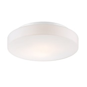 Eurofase Lighting Ramata 2 Light 13" Wide Flush Mount Drum Ceiling Fixture / Wall Sconce with Frosted Glass Shade White