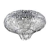 Eurofase Lighting Monica 9 Light 27" Wide Flush Mount Bowl Ceiling Fixture Chrome