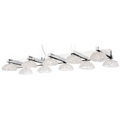 Eurofase Lighting Caramico 10 Light 53" Wide Linear Chandelier Chrome