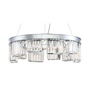 Eurofase Lighting Lumino 10 Light 26" Wide Crystal Drum Chandelier Chrome
