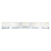 Eurofase Lighting Sonic 5 Light 37" Wide LED Bathroom Vanity Light Chrome