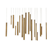Eurofase Lighting Santana 18 Light 42" Wide LED Multi Light Pendant Antique Brass Gold