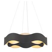 Eurofase Lighting Vaughan 24" Wide LED Ring Chandelier Black / Nickel