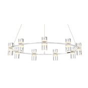 Eurofase Lighting Netto 9 Light 25" Wide LED Ring Chandelier Chrome