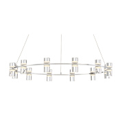 Eurofase Lighting Netto 12 Light 33" Wide LED Ring Chandelier Chrome