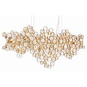 Eurofase Lighting Trento 15 Light 56" Wide Linear Chandelier Antique Gold