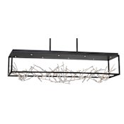 Eurofase Lighting Aerie 42" Wide LED Abstract Linear Chandelier Black / Silver