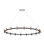 Eurofase Lighting Albany 18 Light 45" Wide LED Ring Chandelier Deep Black / Brass