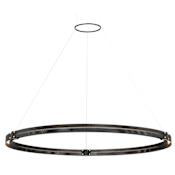 Eurofase Lighting Admiral 2 Light 48" Wide LED Ring Chandelier - 1 Tier Matte Black / Gold