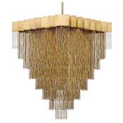 Eurofase Lighting Bloomfield 18 Light 31" Wide LED Chandelier Antique Brush Gold