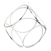 Eurofase Lighting Glenview 6 Light 34" Wide LED Ring Chandelier Chrome