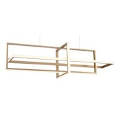Eurofase Lighting Bordo 3 Light 56" Wide LED Abstract Chandelier Gold