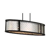 Eurofase Lighting Grado 5 Light 38" Wide Drum Chandelier Chrome
