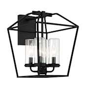 Eurofase Lighting Bastille 4 Light 14" Tall Outdoor Wall Sconce Satin Black