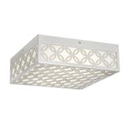 Eurofase Lighting Clover 12" Wide LED Outdoor Flush Mount Square Ceiling Fixture Aged Silver
