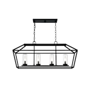Eurofase Lighting Bastille 4 Light 10" Wide Outdoor Taper Candle Linear Chandelier Satin Black