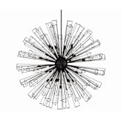 Eurofase Lighting Dendelio 35 Light 54" Wide Sputnik Chandelier Black