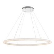 Eurofase Lighting Sassi 60" Wide LED Crystal Ring Chandelier Chrome