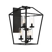 Eurofase Lighting Bastille 6 Light 20" Tall Outdoor Wall Sconce Black