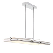 Eurofase Lighting Annilo 15" Wide LED Linear Chandelier Chrome / Nickel