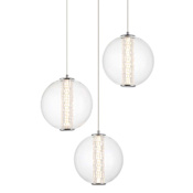 Eurofase Lighting Atomo 21" Wide LED Multi Light Pendant Chrome