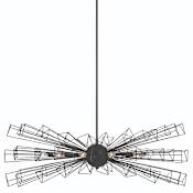 Eurofase Lighting Dendelio 10 Light 45" Wide Abstract Sputnik Chandelier Black