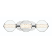 Eurofase Lighting Atomo 3 Light 25" Wide 3000K LED Vanity Light Chrome