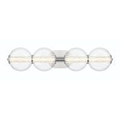 Eurofase Lighting Atomo 4 Light 30" Wide 3000K LED Vanity Light Chrome