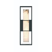 Eurofase Lighting Blakley 16" Tall 3000K LED Wall Sconce with Alabaster Shade Black