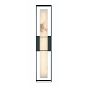 Eurofase Lighting Blakley 24" Tall 3000K LED Wall Sconce with Alabaster Shade Black