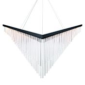 Eurofase Lighting Vivien 60" Wide LED Abstract Linear Chandelier Black