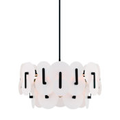 Eurofase Lighting Nuvola 24" Wide LED Abstract Drum Chandelier Black