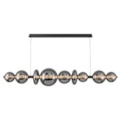 Eurofase Lighting Atomo 12" Wide LED Linear Chandelier Matte Black