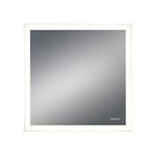 Eurofase Lighting Odessa 32" W x 32" H Modern Square Bathroom Wall Mirror with LED Lighting Mirrored