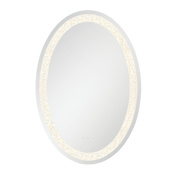 Eurofase Lighting Silvana 21-3/4" W x 31-1/2" H Modern Oval Bathroom Wall Mirror with LED Lighting Mirrored