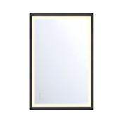 Eurofase Lighting Artell 36"W x 24"H Rectangular Flat Aluminum Framed Wall Mounted Bathroom Mirror with Lighting Brushed Black