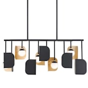 Eurofase Lighting Cornice 45" Wide Linear Chandelier Gold / Black