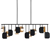 Eurofase Lighting Cornice 60" Wide Linear Chandelier Gold / Black