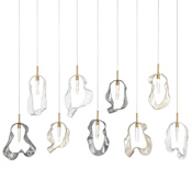 Eurofase Lighting Norah 51" Wide Crystal Linear Chandelier Gold