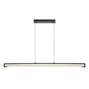 Eurofase Lighting Neoness 50" Wide LED Linear Chandelier Matte Black / Clear Glass