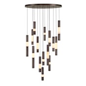 Eurofase Lighting Ronda 15 Light 32" Wide LED Waterfall Chandelier Harlow Bronze