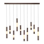 Eurofase Lighting Ronda 10 Light 50" Wide LED Linear Chandelier Harlow Bronze