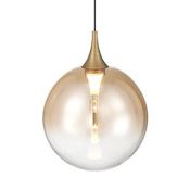 Eurofase Lighting Iissa 7" Wide LED Pendant Gold / Amber Glass