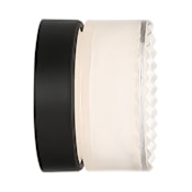 Eurofase Lighting Sternn 5" Wide LED Flush Mount Outdoor Outdoor Ceiling Fixture Matte Black / Clear Ribbed