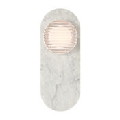 Eurofase Lighting Sternn 15" Tall LED Outdoor Wall Sconce Marble White / Clear Ribbed