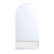 Eurofase Lighting Erabel 24"W x 48"H Arched Flat Frameless Wall Mounted Bathroom Mirror with Lighting Onyx White