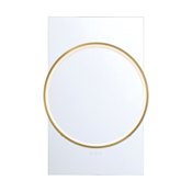 Eurofase Lighting Trails 24"W x 36"H Rectangular Flat Frameless Wall Mounted Bathroom Mirror with Lighting Gold