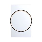 Eurofase Lighting Trails 24"W x 36"H Rectangular Flat Frameless Wall Mounted Bathroom Mirror with Lighting Matte Black
